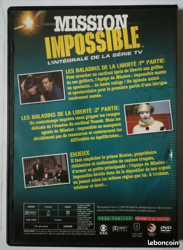 2 DVD série MISSION IMPOSSIBLE (image 5)