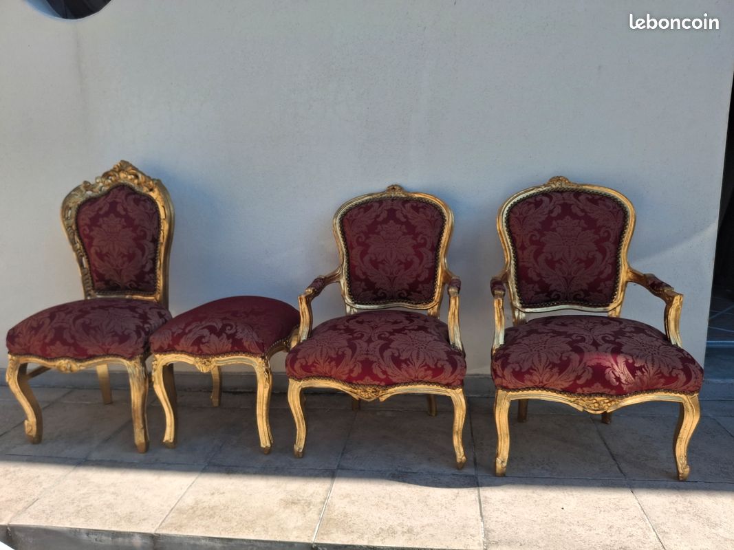 Ensemble de salon style Louis 15 (image 1)