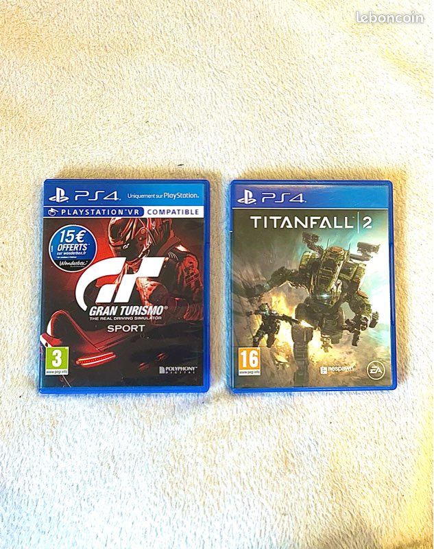 Lot de deux jeux PS4 - Titanfall 2 & Gran Turismo Sport (image 1)