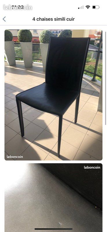 4 chaises simili cuir (image 1)