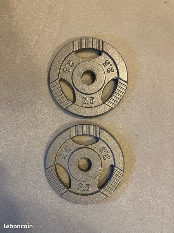 KIT D'HALTÈRES COURT 20KG AVEC DISQUES EN FONTE | MUSCULATION | 25MM GYRONETICS