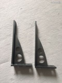 2 Supports étagère métal noire (image 1)