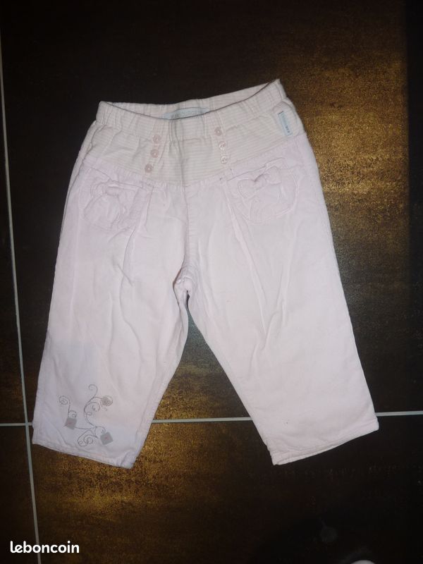 Pantalon velours fille jean bourget 12 mois (image 1)
