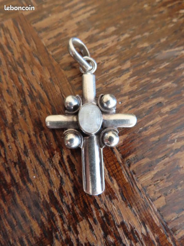 Pendentif Croix En Argent Massif Sterling - Neuf Avec étiquettes, Unisexe