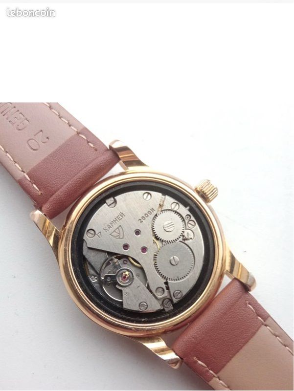 Montre Mécanique Vintage Poljot URSS - 17 Rubis, Boîtier Acier, Années 80, à Remontage Manuel (occasion)