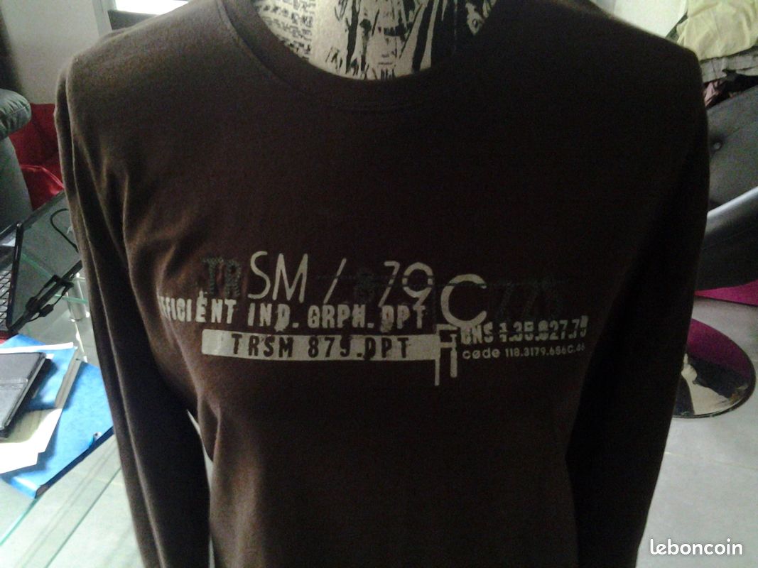 Tee shirt marron manches longues - celio-t.xl (image 2)