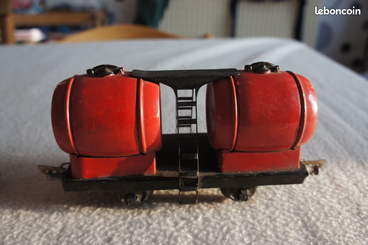 Wagon Jouet JEP O, Postes Et Télégraphes, Tôle Rouge, 37 Cm, 1938/52, Bon état
