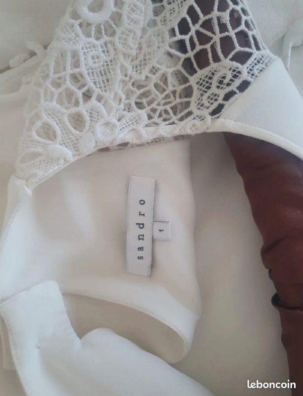 Robe Sandro Ivoire dos nu et crochet (image 2)