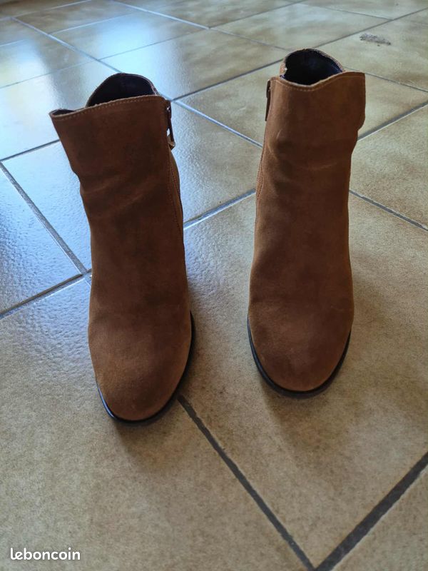 Bottes San Marina Marron Clair En Nubuck – Taille 40, état Excellent, Occasion