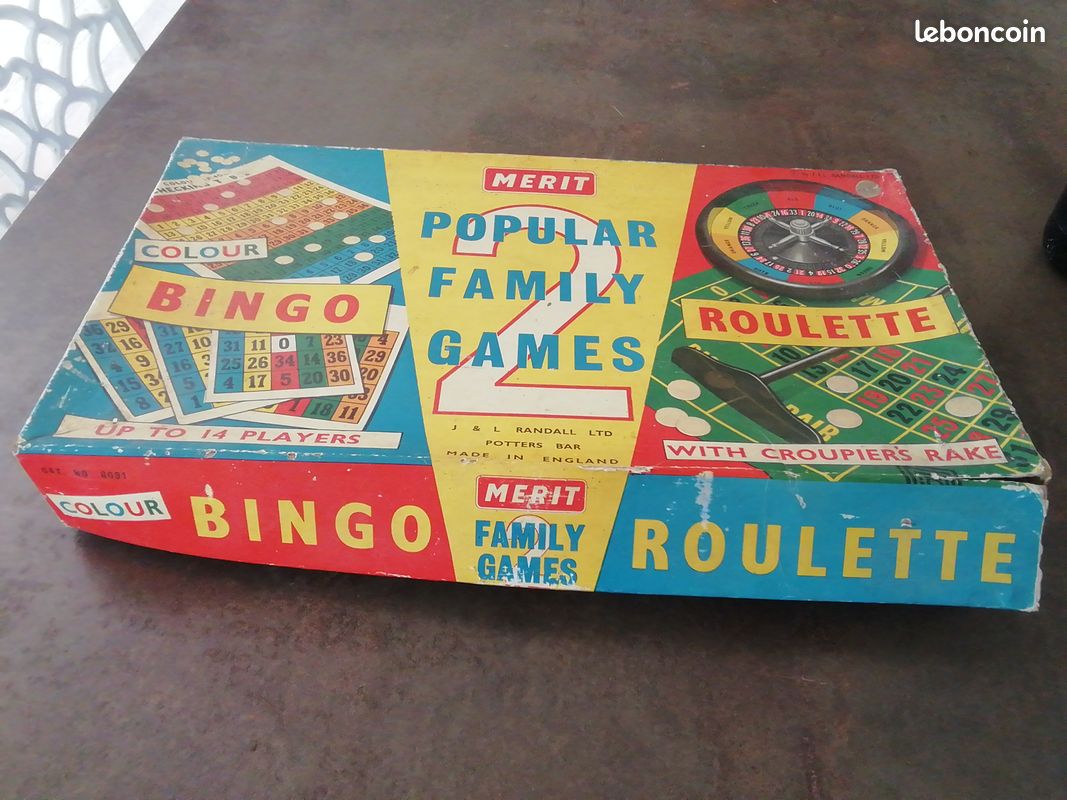 Jeu 2 popular family games bingo roulette jeu merit années 60 70 (image 1)