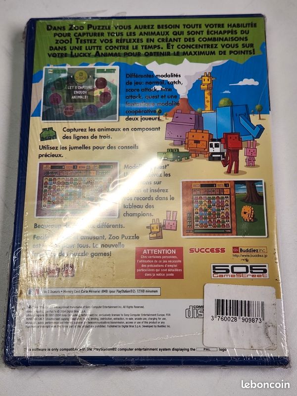 Jeu NEUF playstation 2 Ps2 rare :zoo puzzle (image 2)