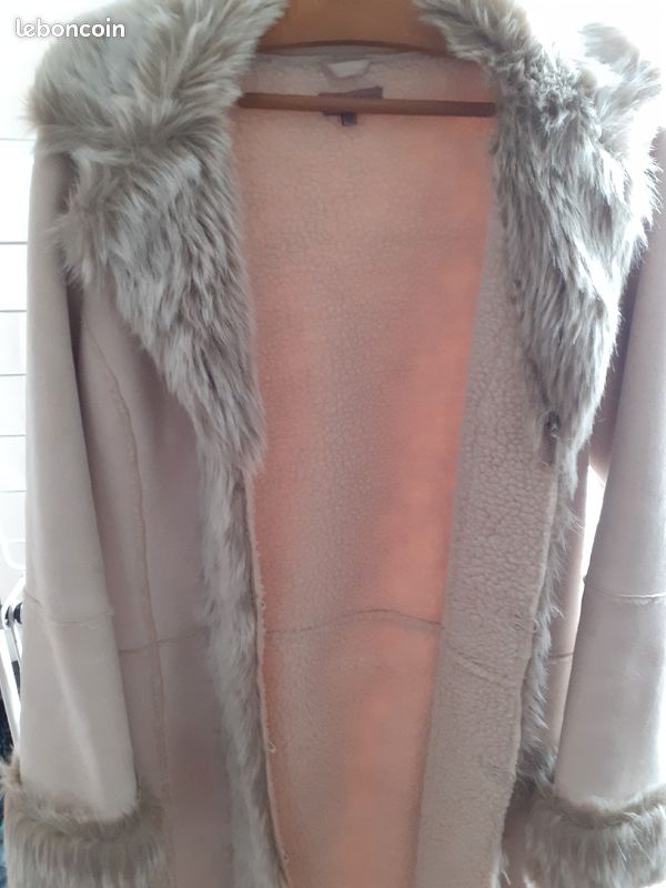Manteau hiver.. Fausse fourr..daim..femme..tbe (image 3)