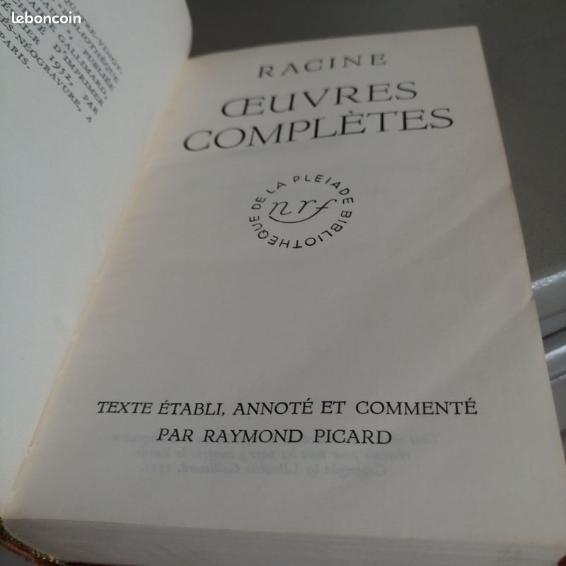 Racine -Oeuvres diverses- La Pléiade (image 3)