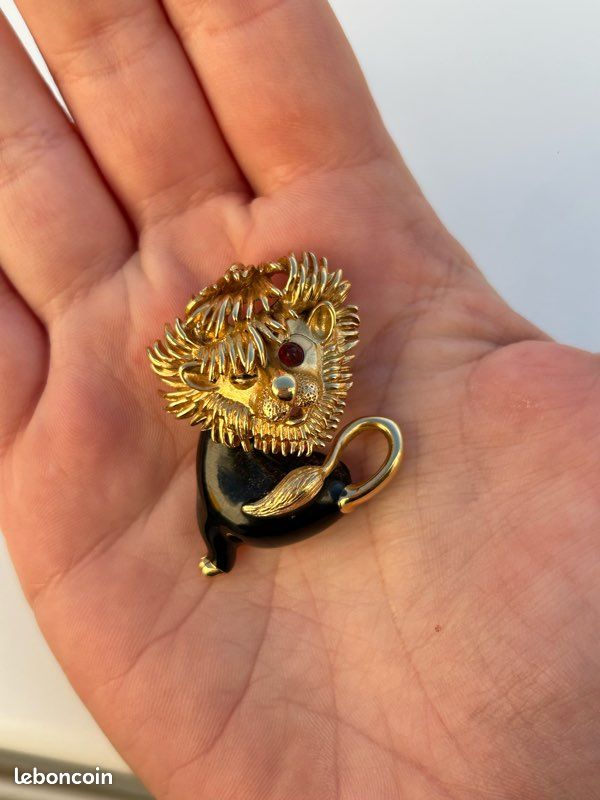 BROCHE ANCIENNE PLAQUÉ or signé Oria 1900 EUR 27,00 - FR