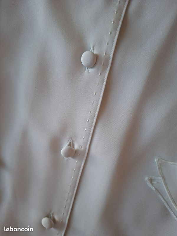 Chemisier Blouse Blanche Taille 44/46 XXL - Marque BM, Occasion Très Bon état