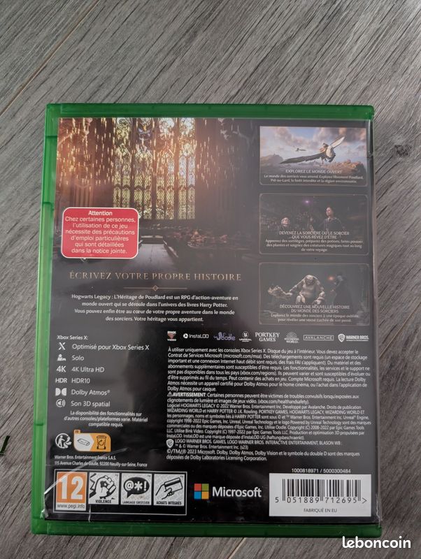 Jeu Hogwarts Legacy - Version Xbox One, Occasion Bon État, Sans Notice