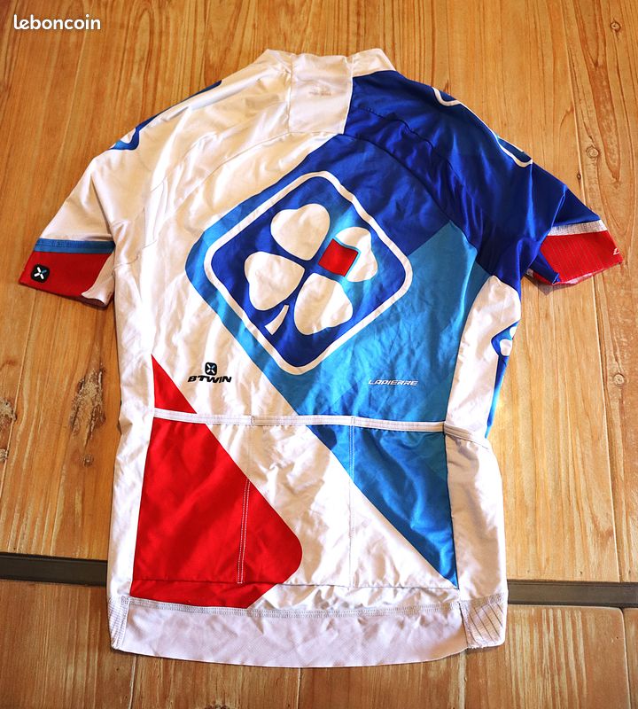 Maillot Cycliste Vintage AVENUE U Vélo Sport Valletais - Années 70 - Taille L - Rouge
