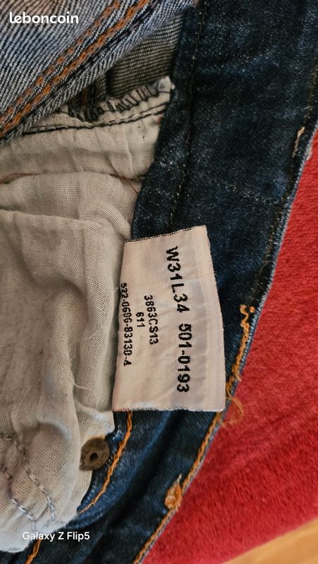 Jean levis taille basse taille 34 W31 L34 Vêtements