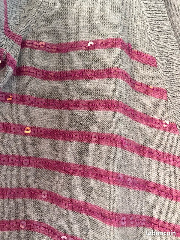 Pull Gris Fille GapKids Taille 10-11 Ans - Occasion En Très Bon état
