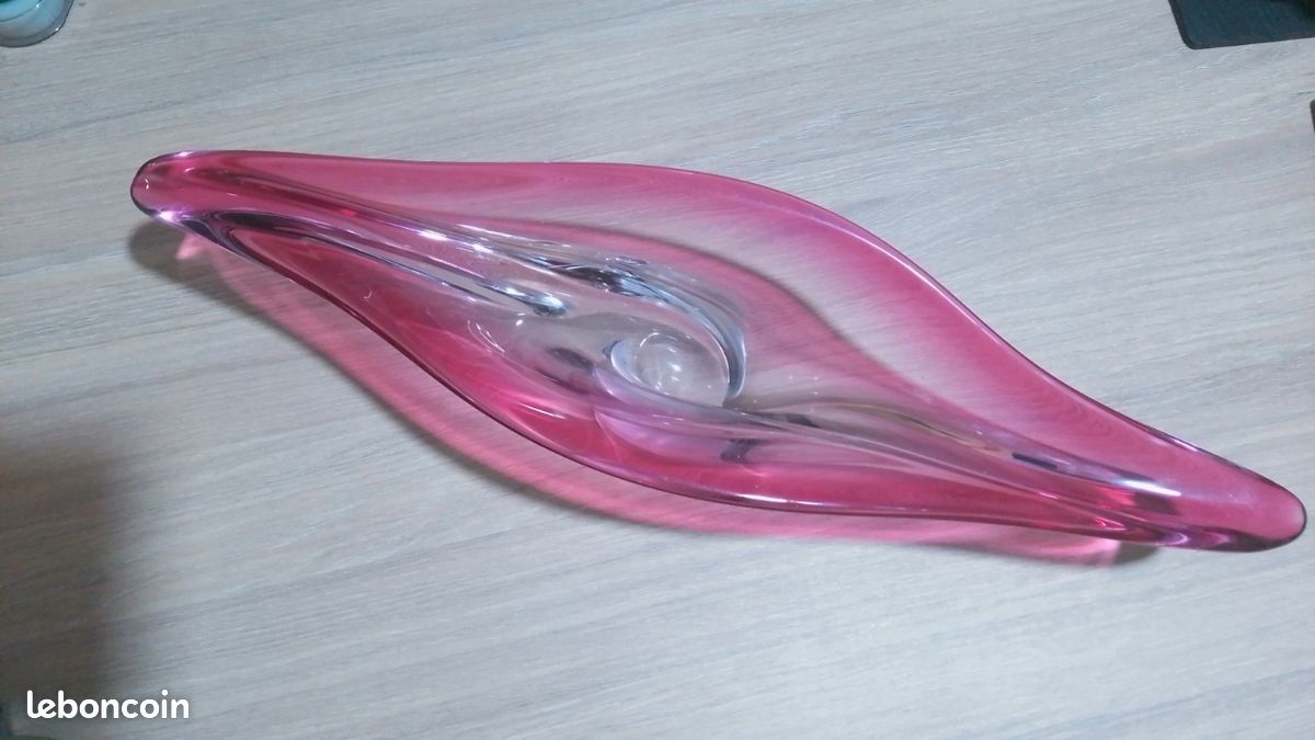 Coupe à fruits en verre vintage 1960 (image 1)