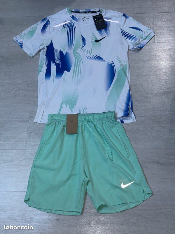 Ensemble Nike Running Vert Blanc Dri Fit (image 1)