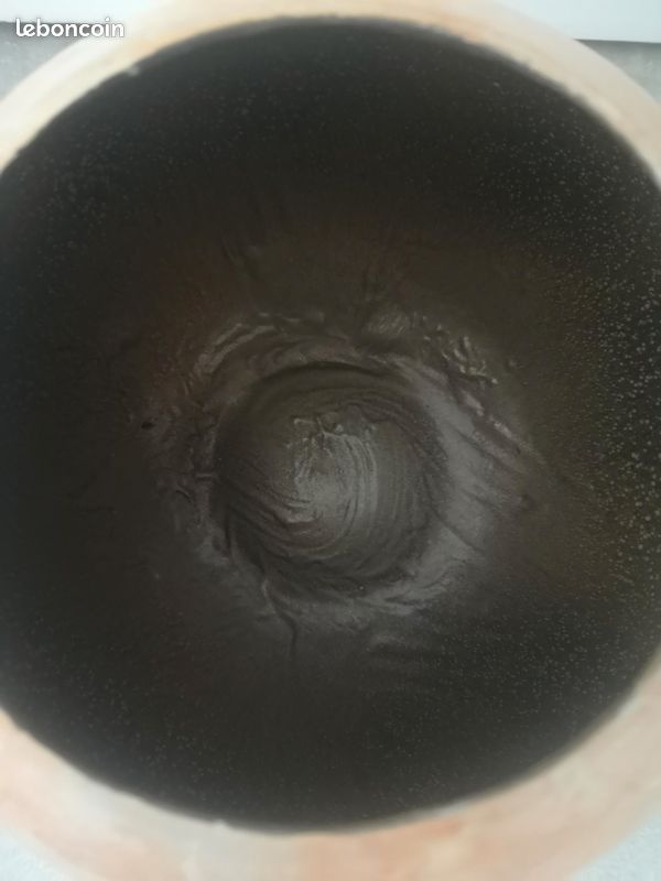 Vase forme boule en verre fait main Jean Noël Bouillet laque oceanie (image 6)
