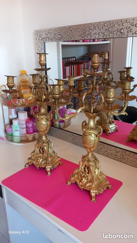Chandelier bronze très ancien (image 1)