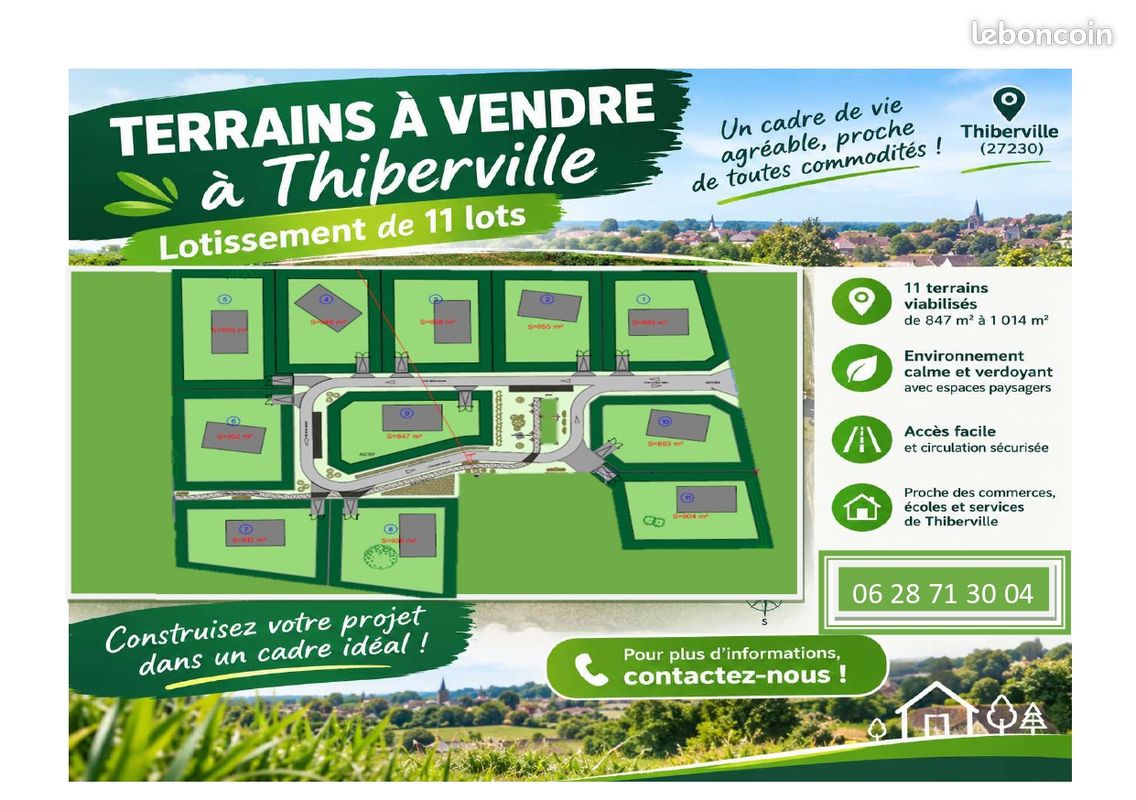 Terrain a batir · à Thiberville · 48 997 €