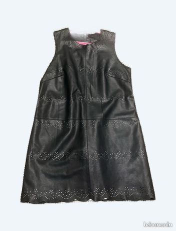 Robe Noire French Connection UK 8 - Mini Robe Cocktail, Manches Courtes, Polyester, Excellent état Occasion