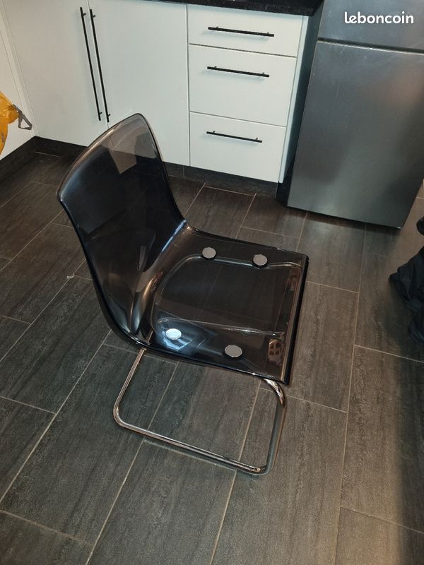 Chaise TOBIAS gris/ chromé IKEA (image 1)