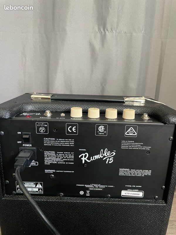 Pack basse Squier Bronco by Fender + ampli Fender Rumble 15 + housse + câble + sangle (image 14)