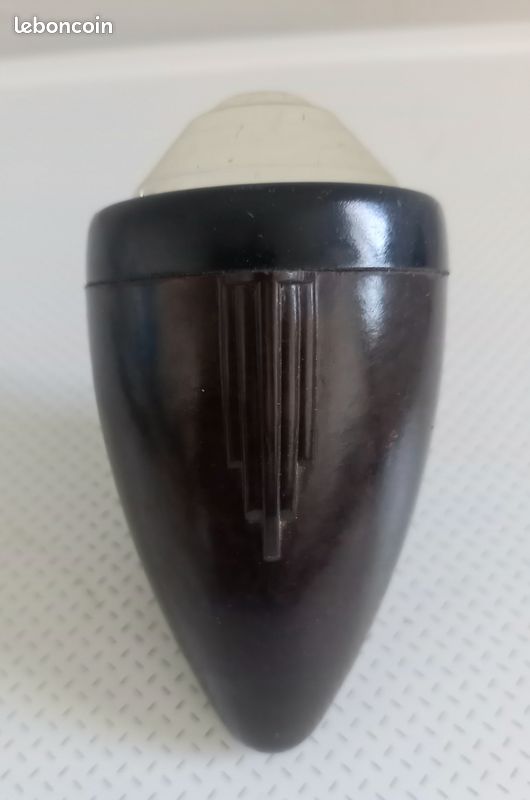 Ancien Phare Avant Vélo Forme Obus – Vintage Bicycle, Fabrication Française