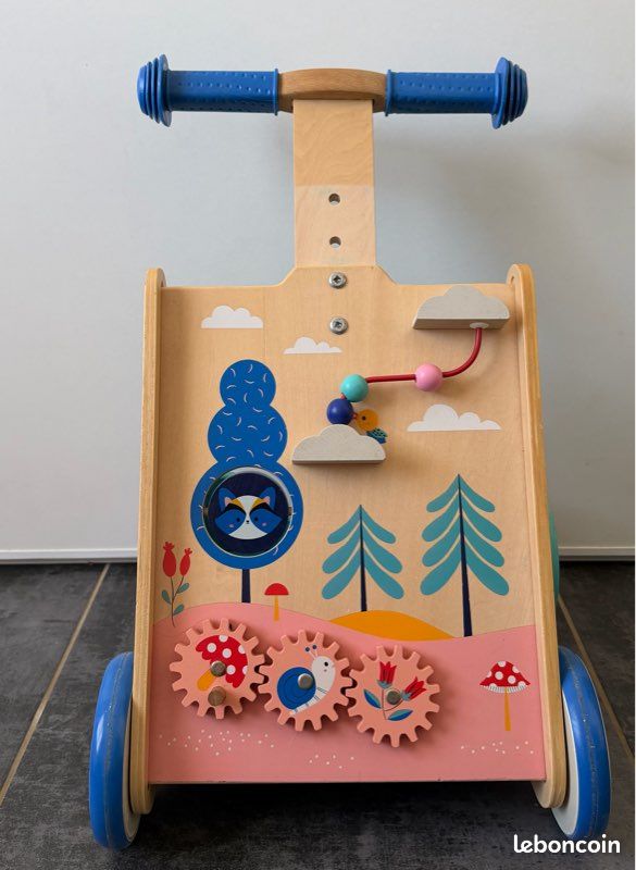 Chariot Trotteur Trotteur Pousseur En Bois Trotteur Bois Pousseur