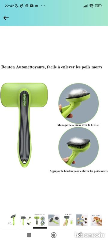 VersionTech Brosse de Toilettage pour Chien Chat À Poils Longs (image 2)