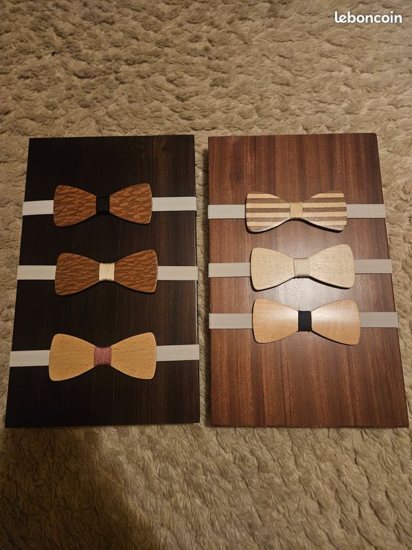 Noeuds papillon en bois (image 1)