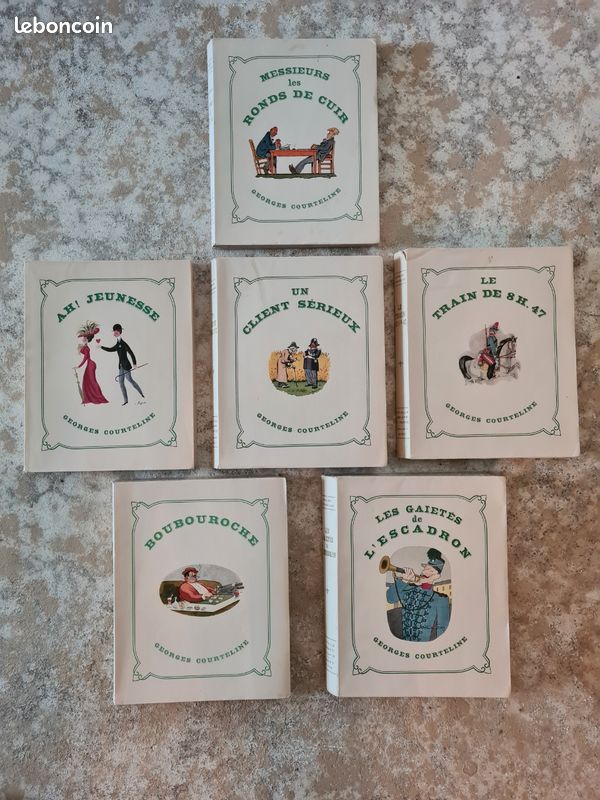 Lot de 6 livres de Georges Courteline numérotés 1948 (image 1)