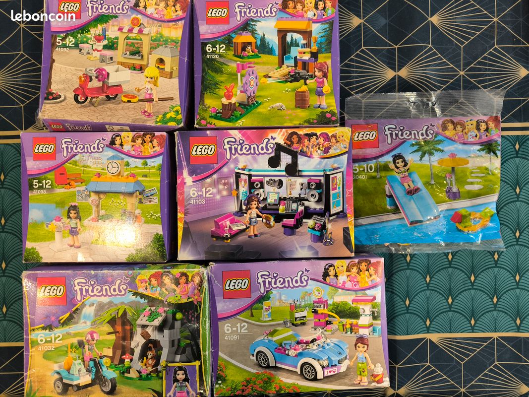 Lot de 7 set Lego Friends-41091 41032 41103 41092 41120 41098 30401-Occasion (image 1)