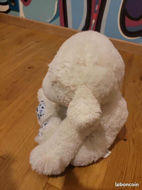 DOUDOU PELUCHE AVENE Mouton Agneau Blanc Et Bleu EUR 8,00 - FR