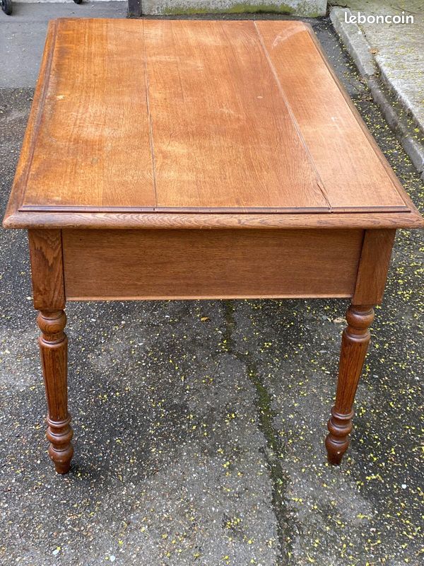 Bureau Louis XVI en chêne massif du 19ème (image 2)