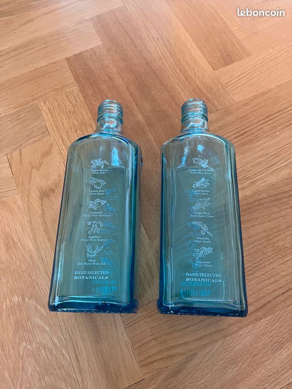 Lot 2 Bouteilles vides Gin Bombay Sapphire, 70cl - Mariage, Banquet, Bar, Soirée privée, Décoration, Vitrine; Carafe & Pichet Restaurant; Photophore (image 3)