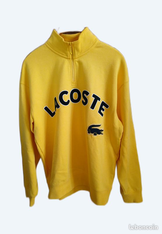 Yellow Lacoste Pull Jaune Sweat Lacoste Jaune XS Neuf Vêtements