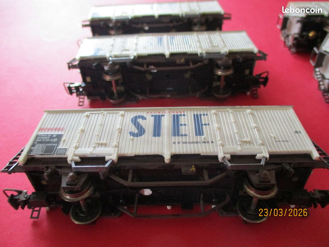 Lot Wagons Forestier Jouef HO - Tombereaux STEF, Boîtes Incluses, Vintage