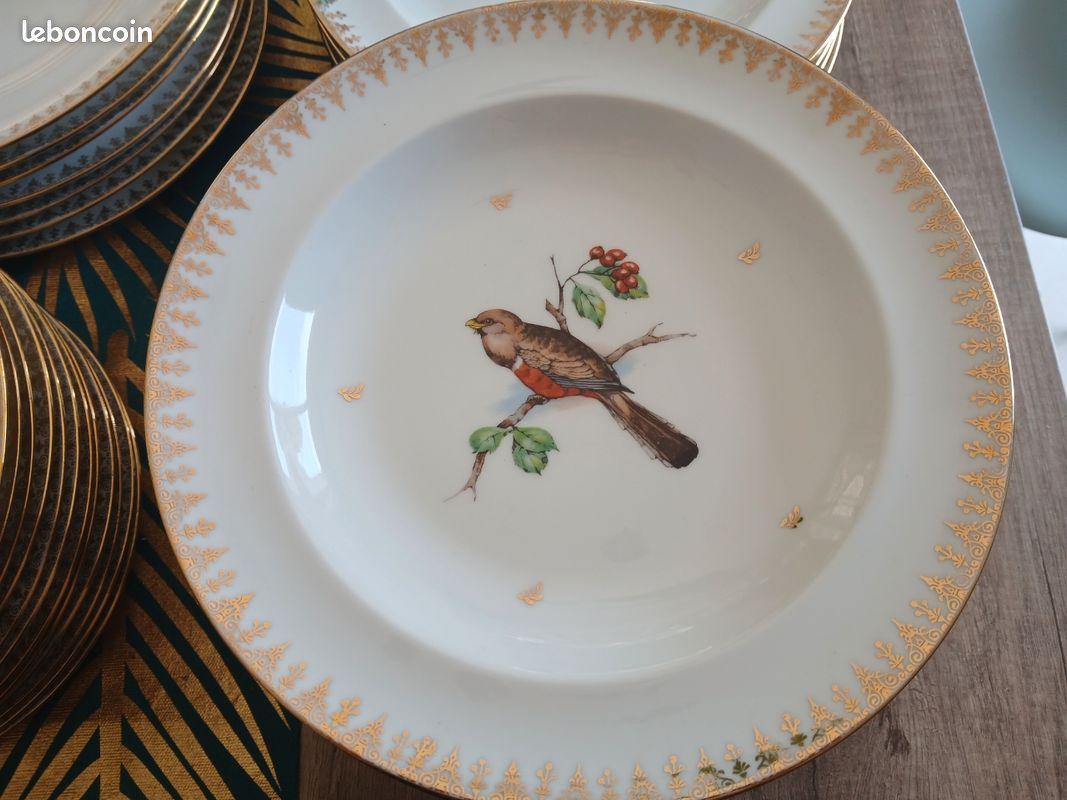 Service complet Porcelaine de Limoges véritable 48 pièces G.D.A Gerard Duffraisseix Abbot (image 7)