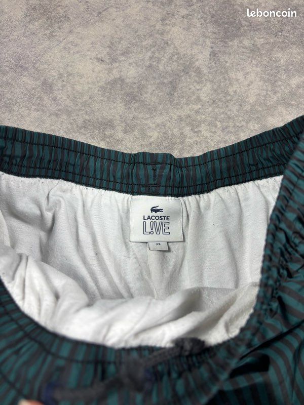 Jogging Lacoste sport vert/noir coupe large logo brodé - XS (image 9)