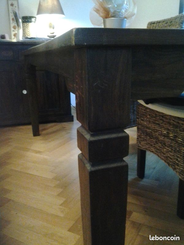 Ensemble meubles: 2 tables + 6 chaises + buffet - bon état (image 4)