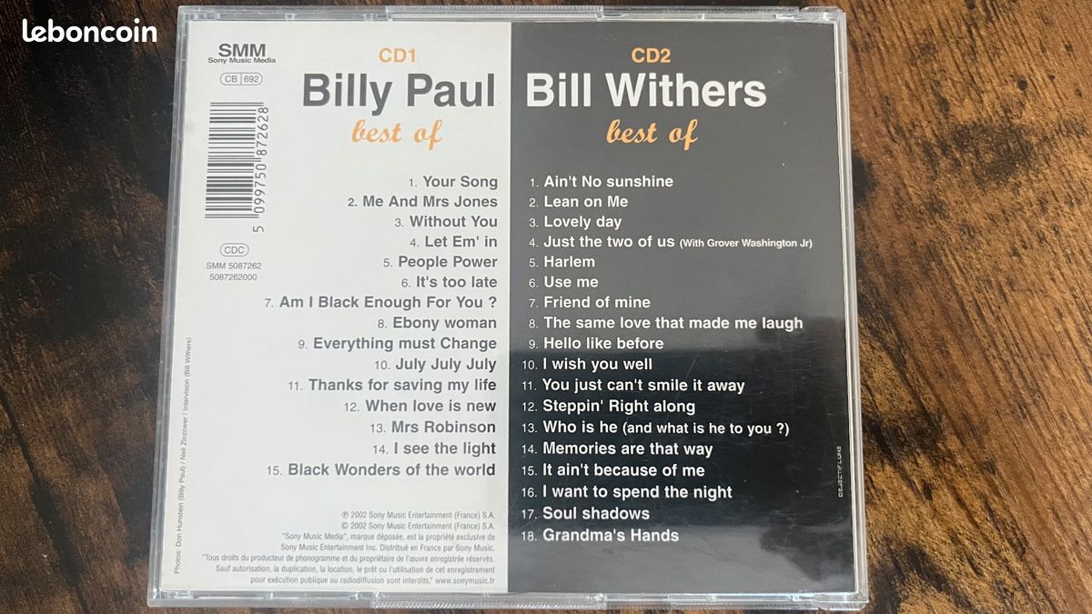CD Billy Paul et Bill Withers (image 2)