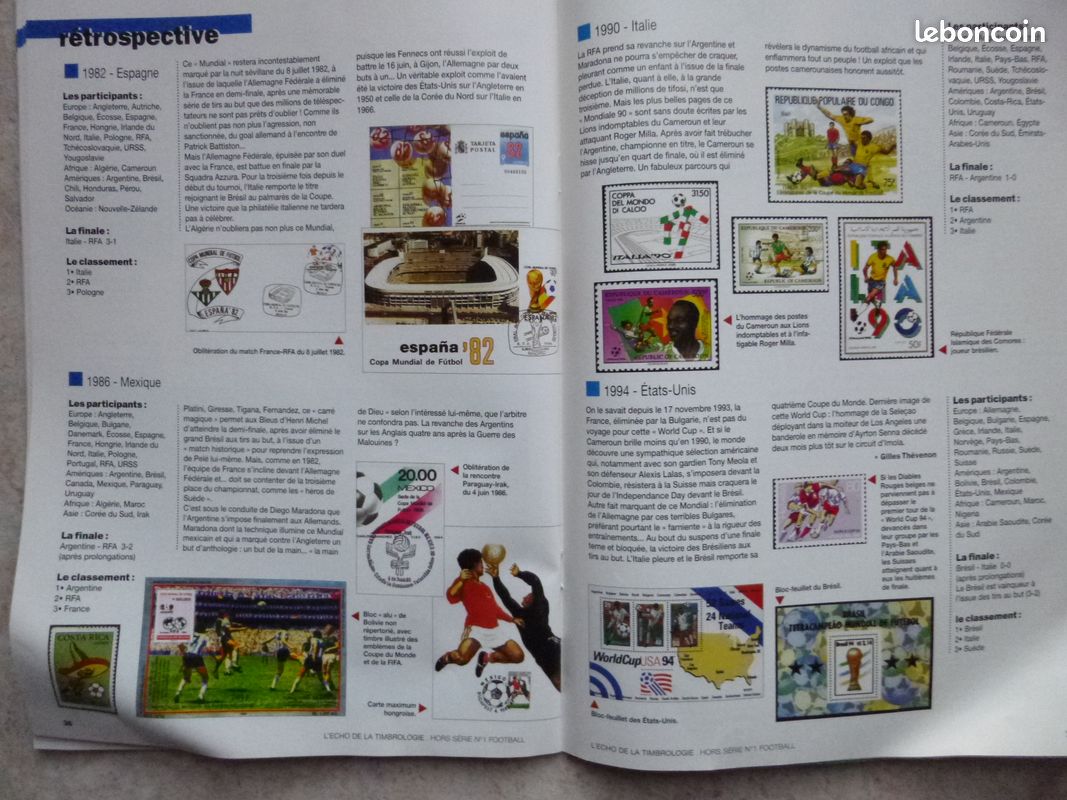 Revue "l'Echos de la Timbrologie" hors série spécial foot (image 11)