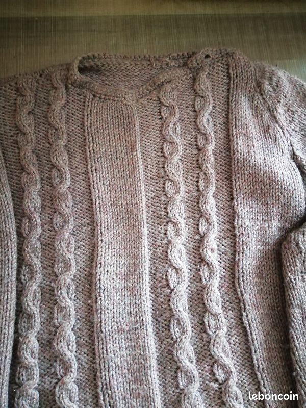 Pull en laine fille mauve 10 ans (image 3)