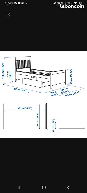 Lit simple IDÄNAS IKEA (image 4)