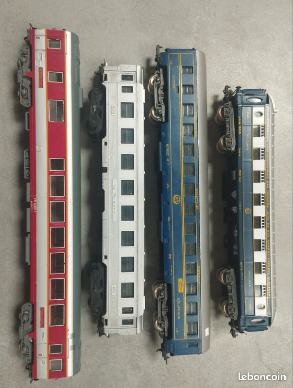 Lot De 4 Voitures Miniatures HO Jouef – Occasion Pour Collection Ou Réseau
